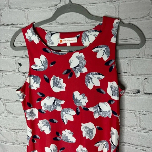 Jude Connally Red Floral Juliet Dress Women’s size Small - Picture 4 of 8